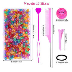 Ningrou glitter pony beads close-up highlighting colorful texture and easy threading