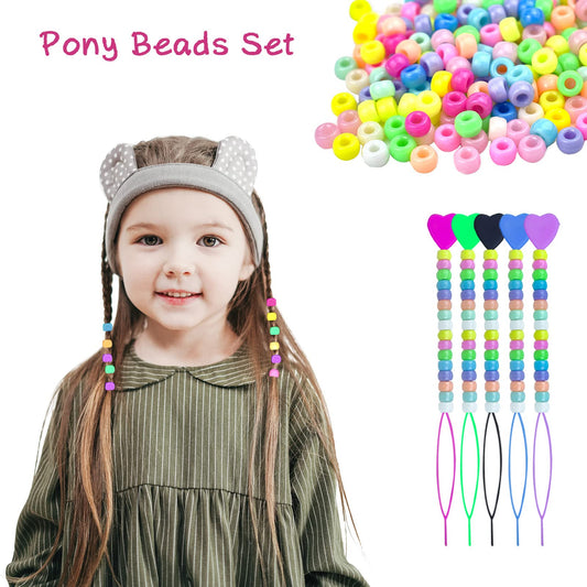 Ningrou close-up of colorful 6x9mm pony beads displaying easy threading hole