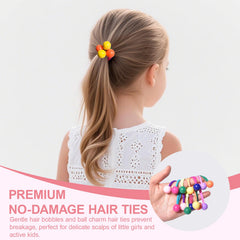 Ningrou elastic band stretched to show flexibility and gentle hold on hair