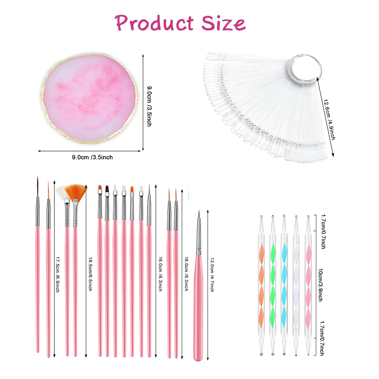 Ningrou sample nail designs painted on swatches to preview looks before application benefit