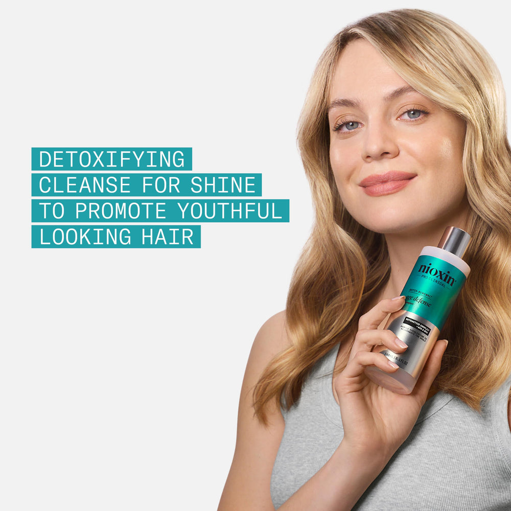 NIOXIN pump dispensing shampoo foam, demonstrates easy controlled application