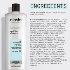 Nioxin bottle staged in bathroom lifestyle setting suggesting daily routine