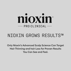 Nioxin before and after crown comparison illustrating improved density appearance