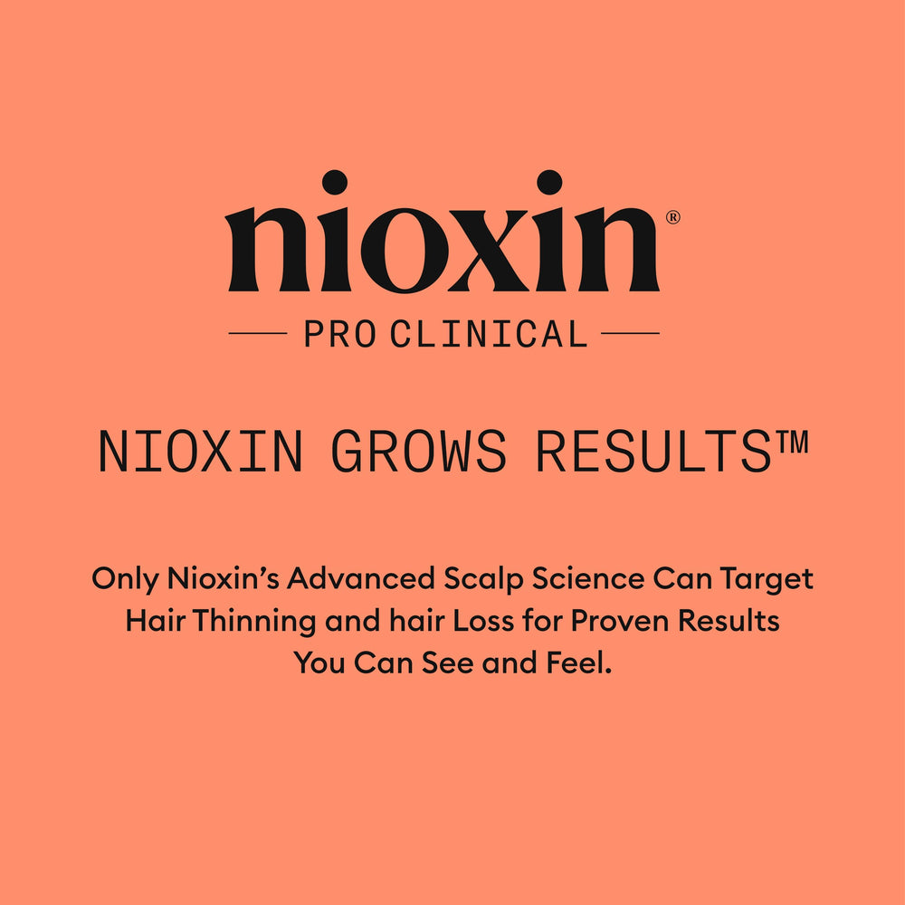Nioxin bottle on bathroom shelf in lifestyle scene conveying routine convenience