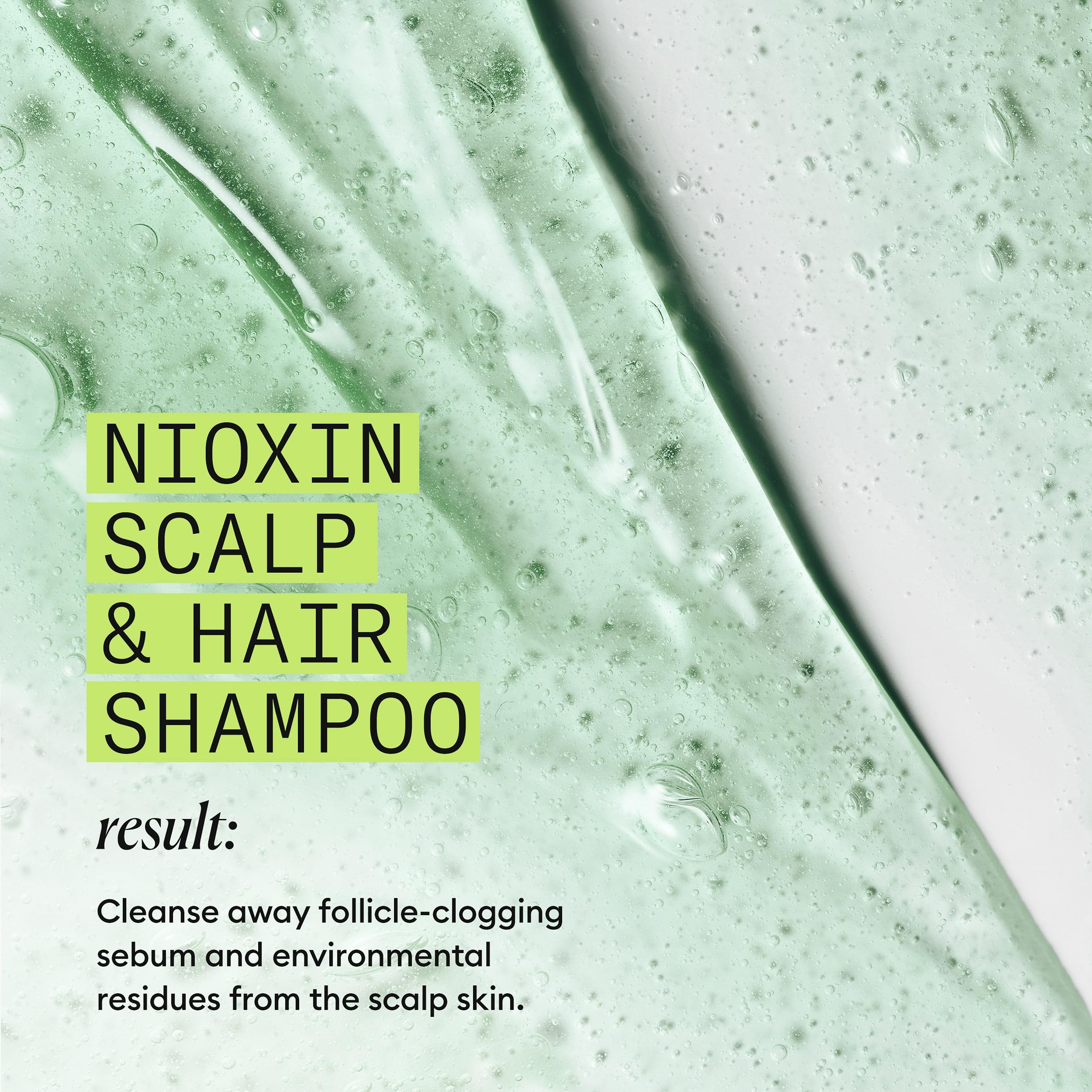 Applying Nioxin conditioner and combing through to detangle and thicken