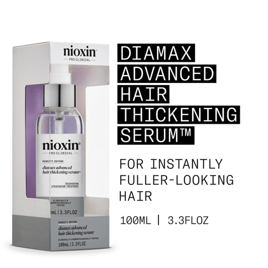 Nioxin Diamax pump nozzle detail for precise, mess-free application