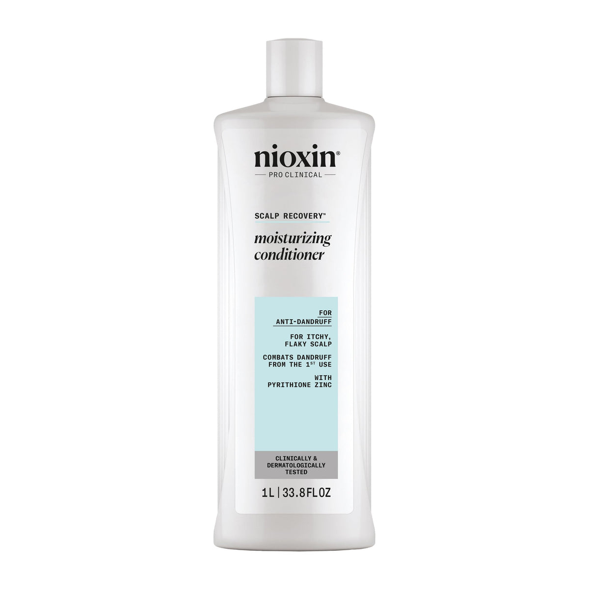 NIOXIN front bottle 33.8 fl oz showing product and benefit of long-lasting supply