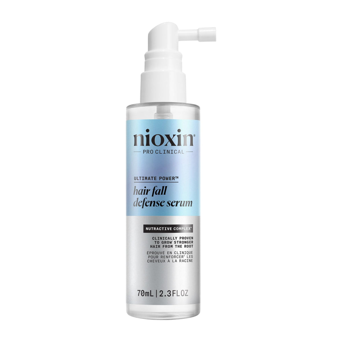 Nioxin front packaging showing product and benefits for fuller hair
