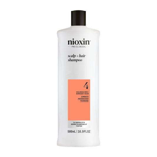 Nioxin front packaging showing bottle and label, professional look and clarity