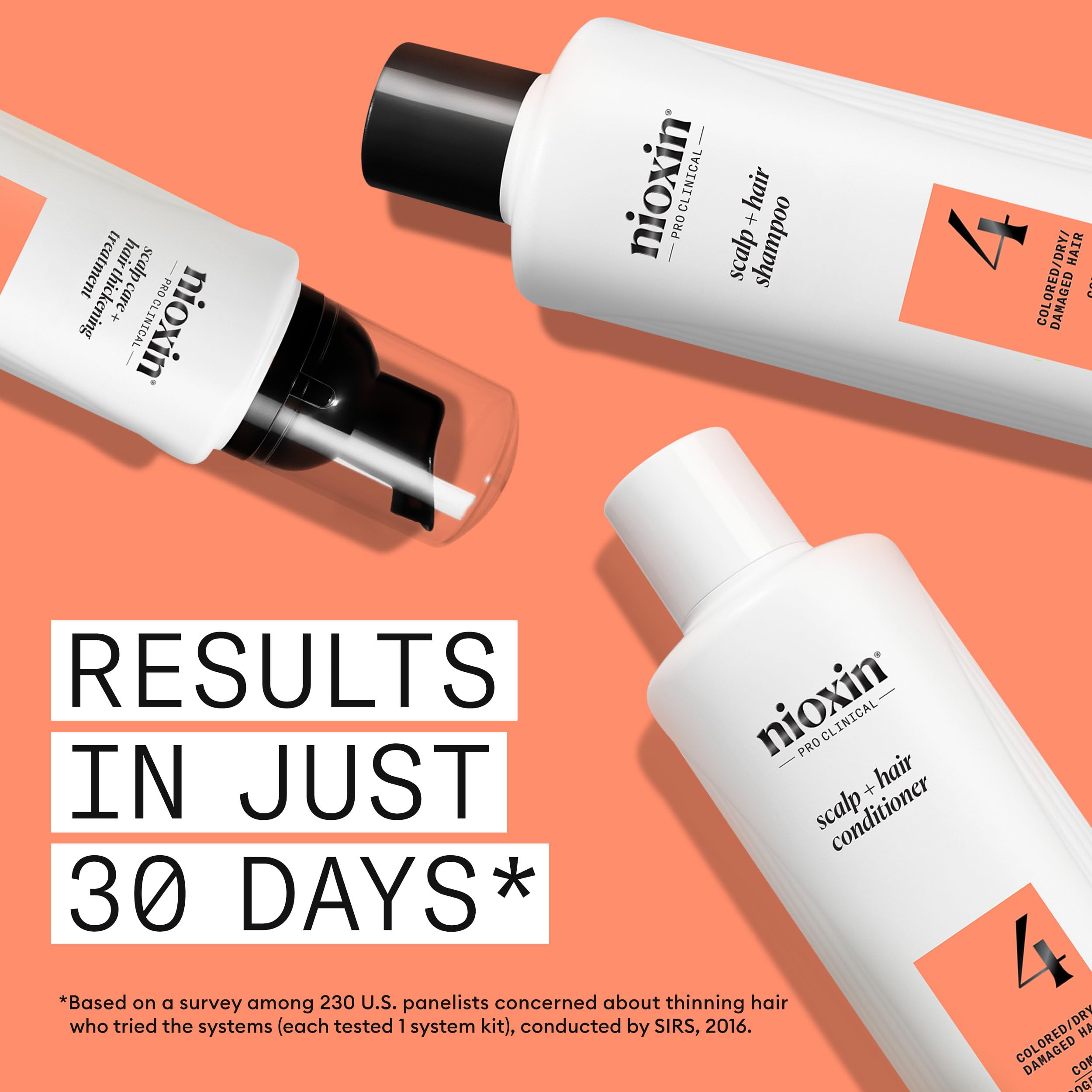 NIOXIN scalp and hair treatment nozzle applying leave-in formula for volume