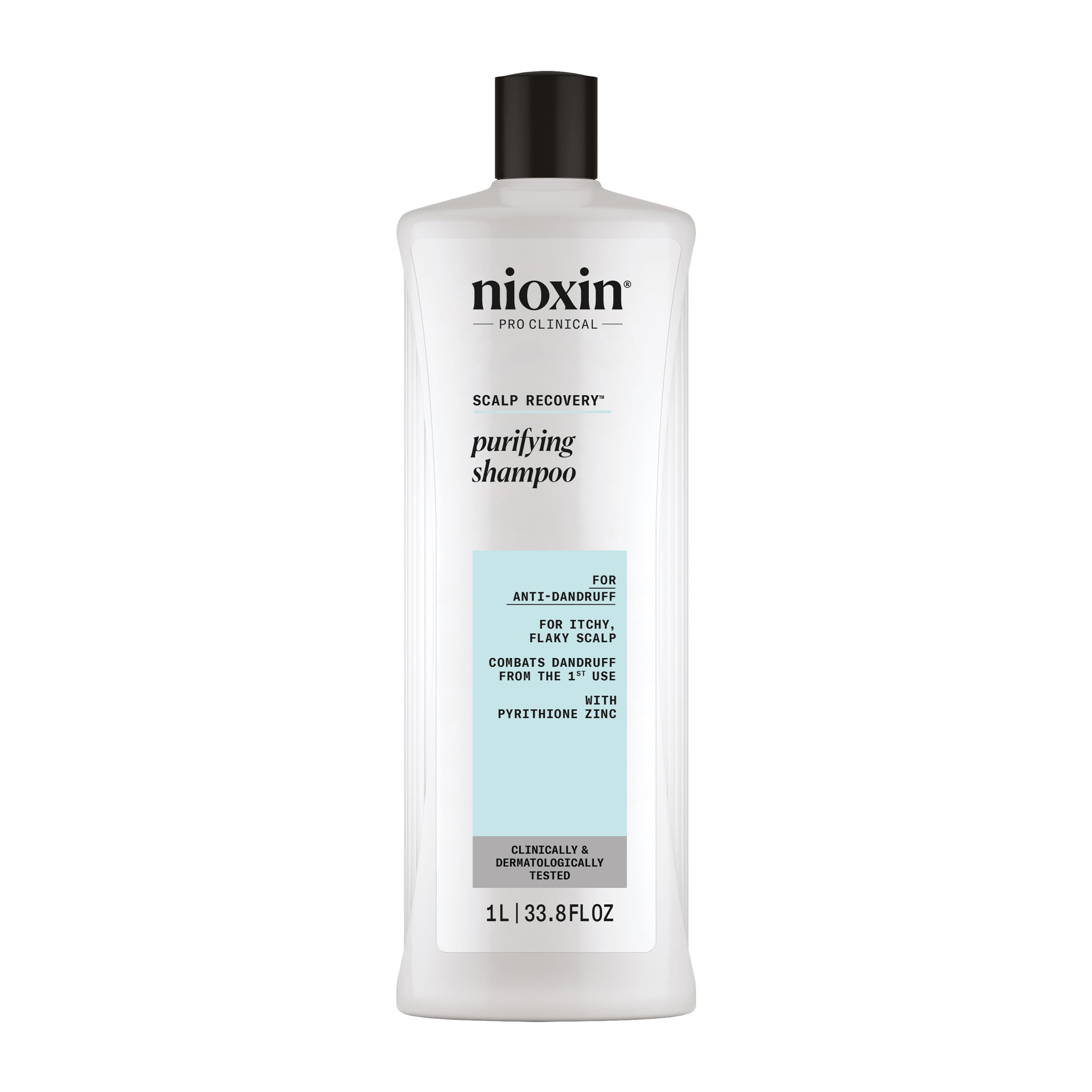 Nioxin bottle front label showing product name and size for clear identification