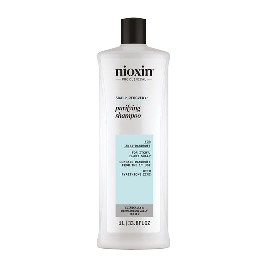 Nioxin bottle front label showing product name and size for clear identification