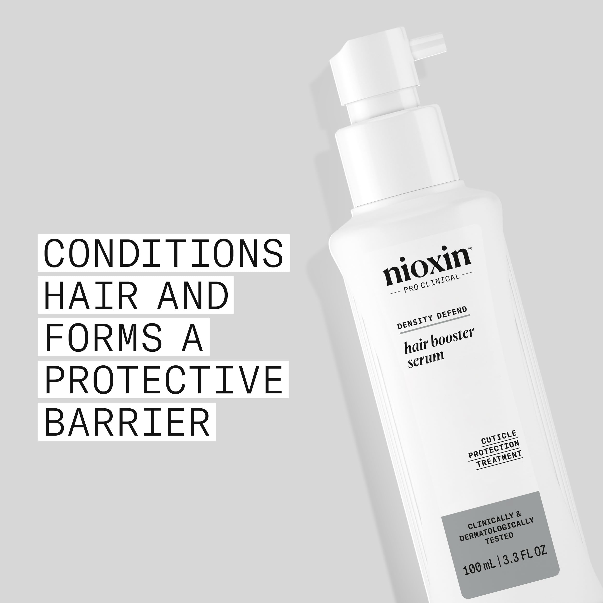 Nioxin serum dispensing from dropper to show targeted application benefit
