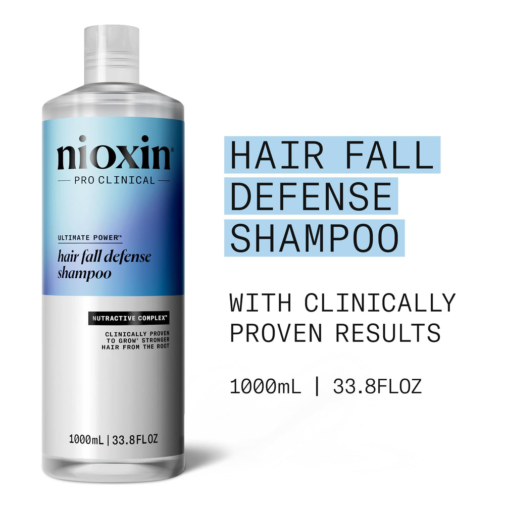 NIOXIN close-up of pump dispensing shampoo texture for easy application