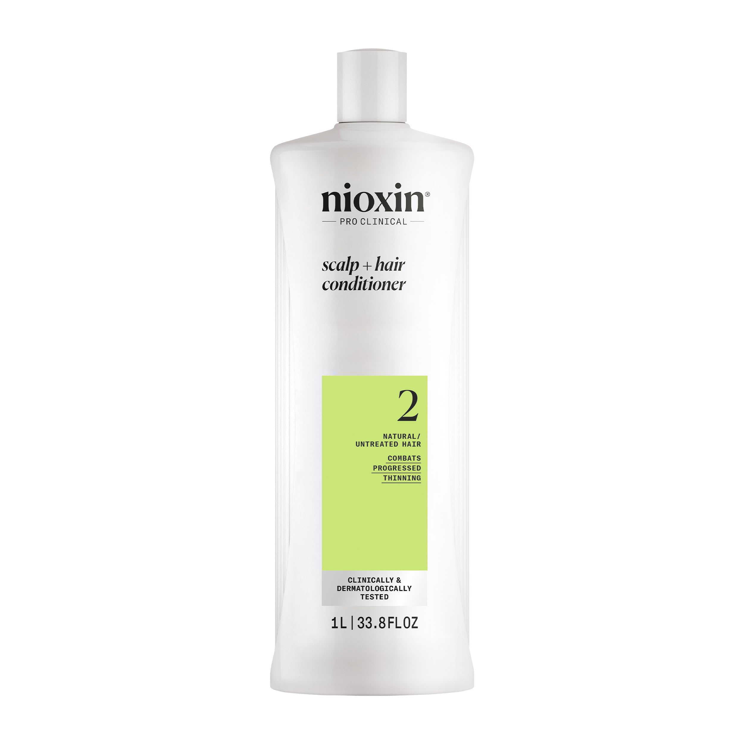 Nioxin System 2 front packaging showing full-size bottle and brand benefits