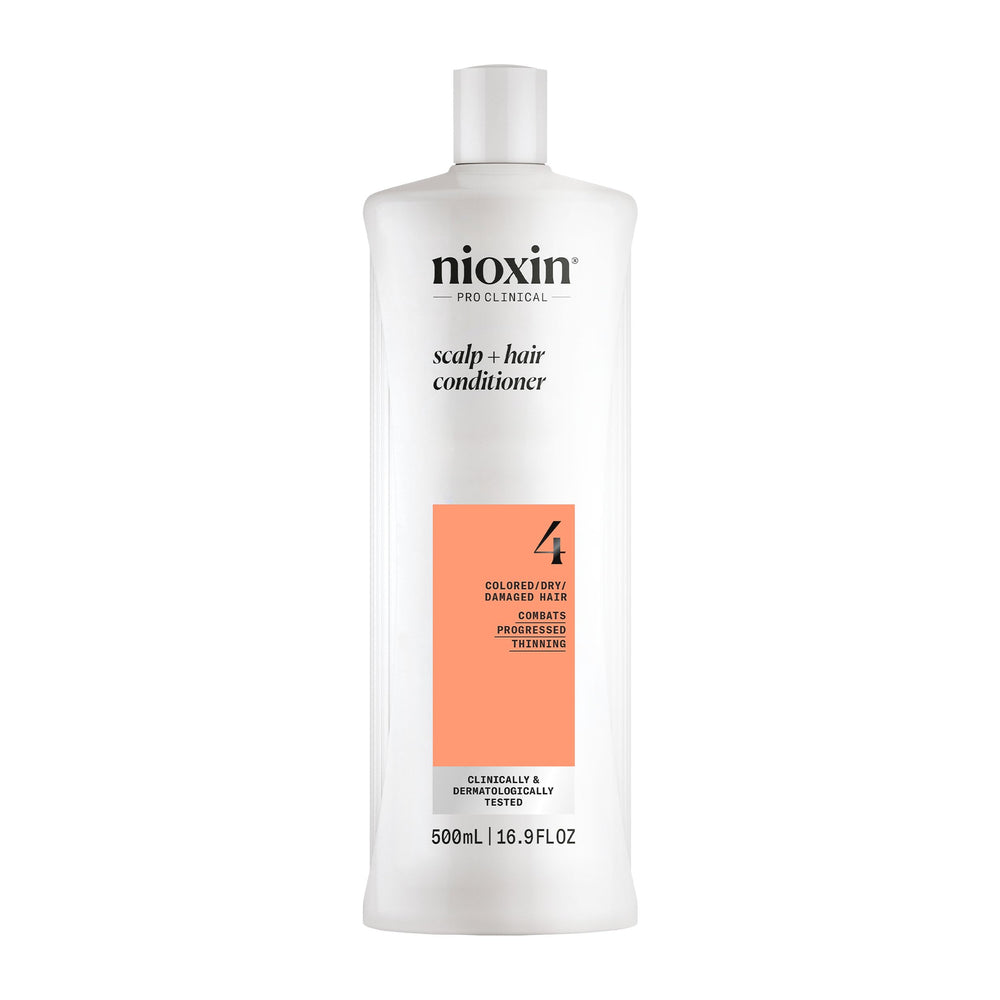 NIOXIN System 4 front bottle showing product and brand benefits