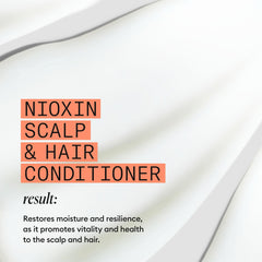 NIOXIN displayed on bathroom shelf in lifestyle scene for daily routine