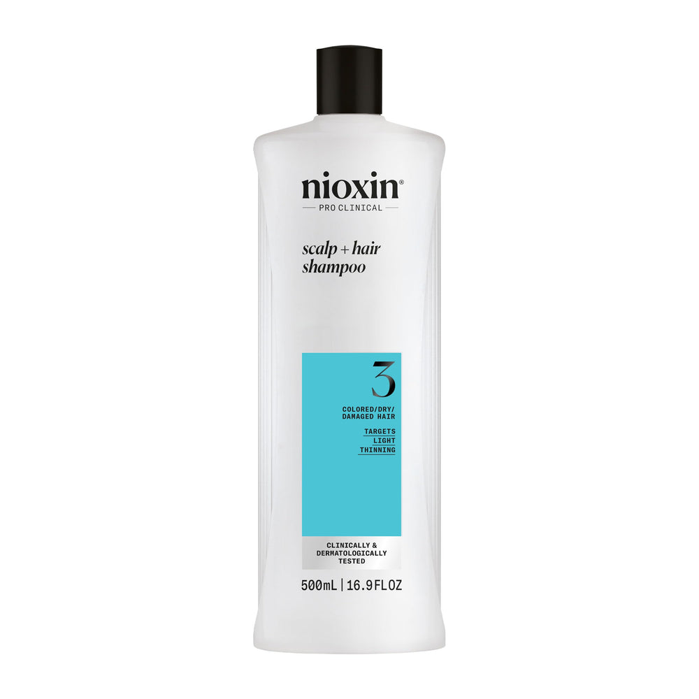 NIOXIN front bottle view showing product for thicker, fuller-looking hair