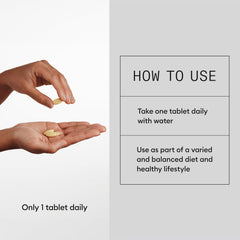 NIOXIN tablets displayed next to topical products showing combined use
