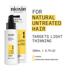 Nioxin spray texture on hair adding volume and visible body