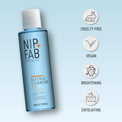 Nip+Fab label and pump detail highlighting ingredient clarity and ease