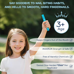Nipit Honest10 being applied to a child’s nail showing quick, mess-free use