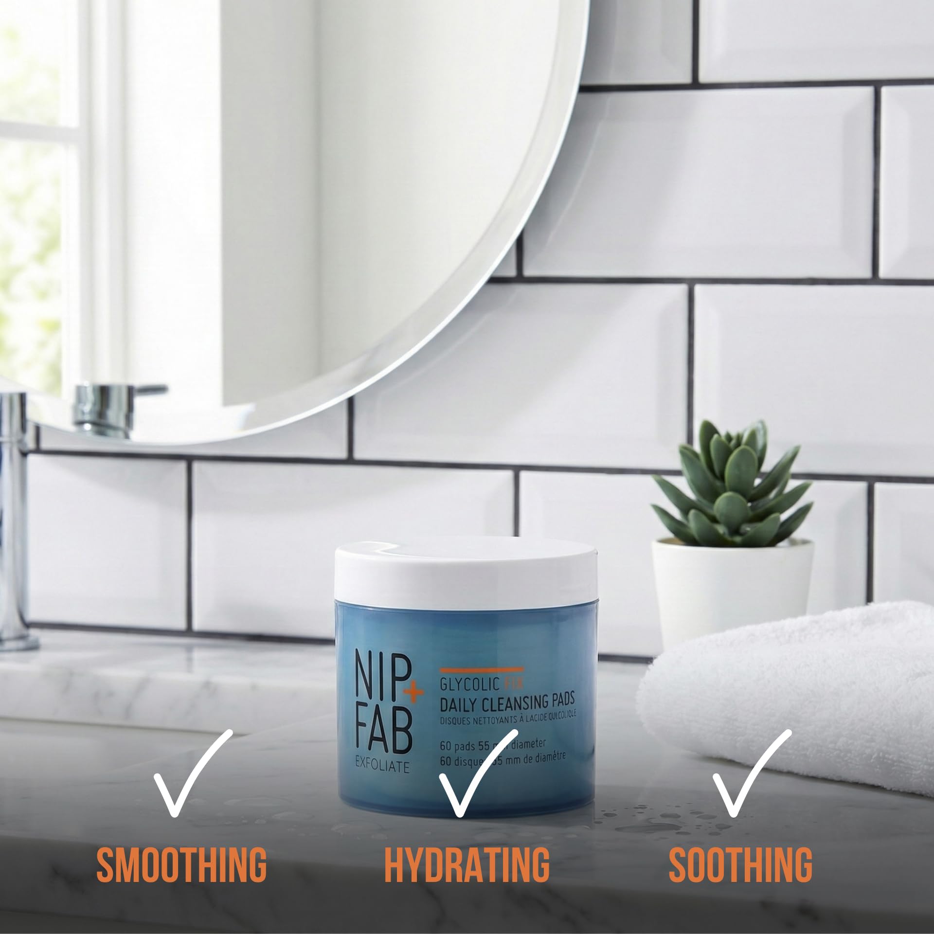 NIP+FAB treating thigh with pad to smooth KP and bumps