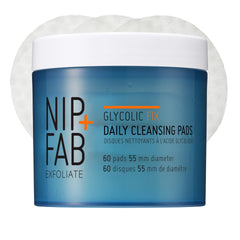 NIP+FAB jar front showing label and pads for brightening benefits