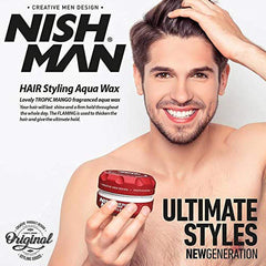 Nishman styled dry hair showcasing defined look and lasting hold