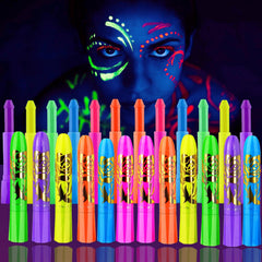 NIUEFH front packaging showing all 12 glow sticks and contents for easy selection