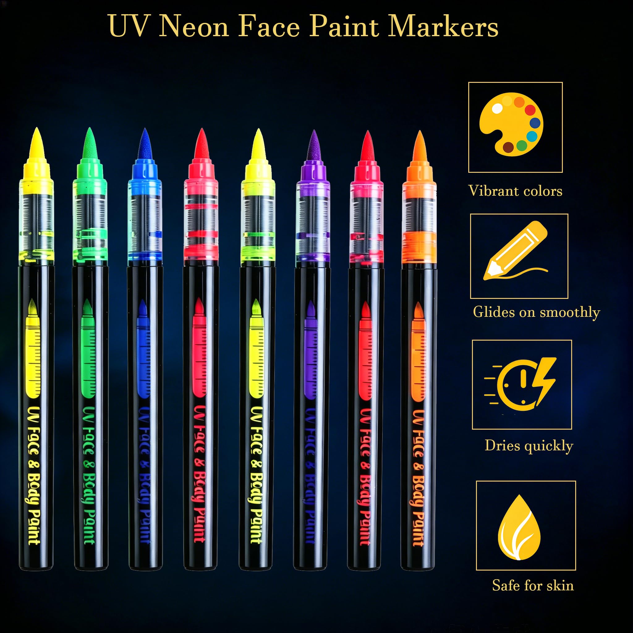 NIUEFH in use painting face under normal light for fast, easy application