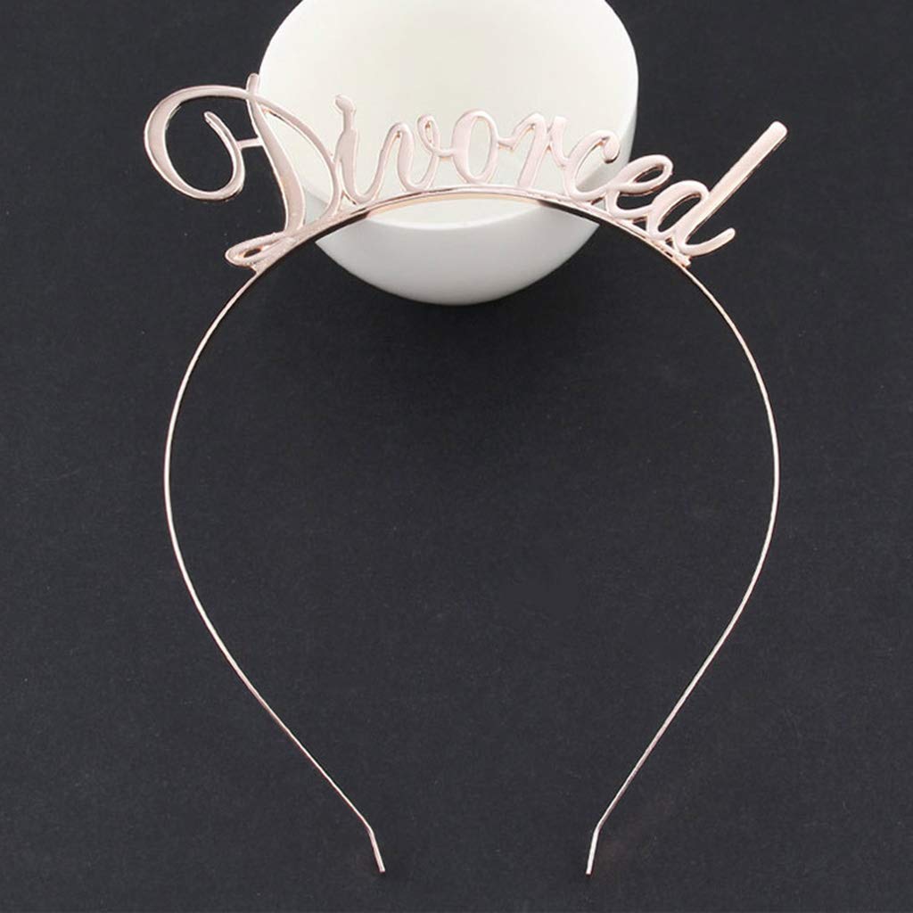 niumanery rose gold headband on model adds playful celebratory flair