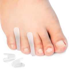 Niupiour front packaging showing 10 medium toe separators and clear product benefits