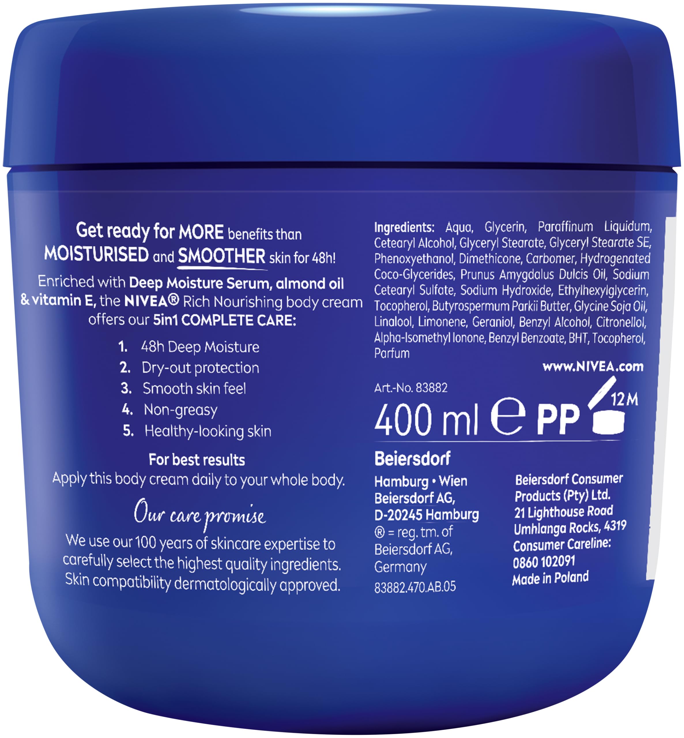 NIVEA almond oil tub on bathroom shelf lifestyle scene for daily routine benefit
