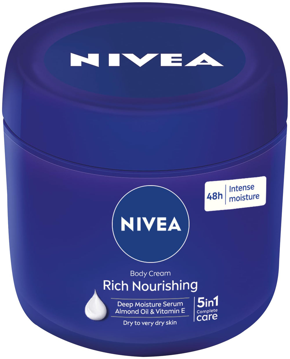 NIVEA almond oil rich cream texture close-up highlighting smooth application benefit