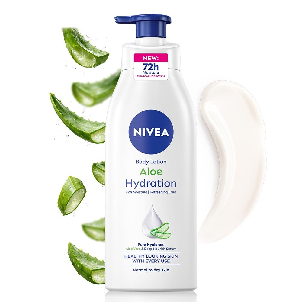 NIVEA aloe hydration front packaging showing bottle and label for easy identification and benefit