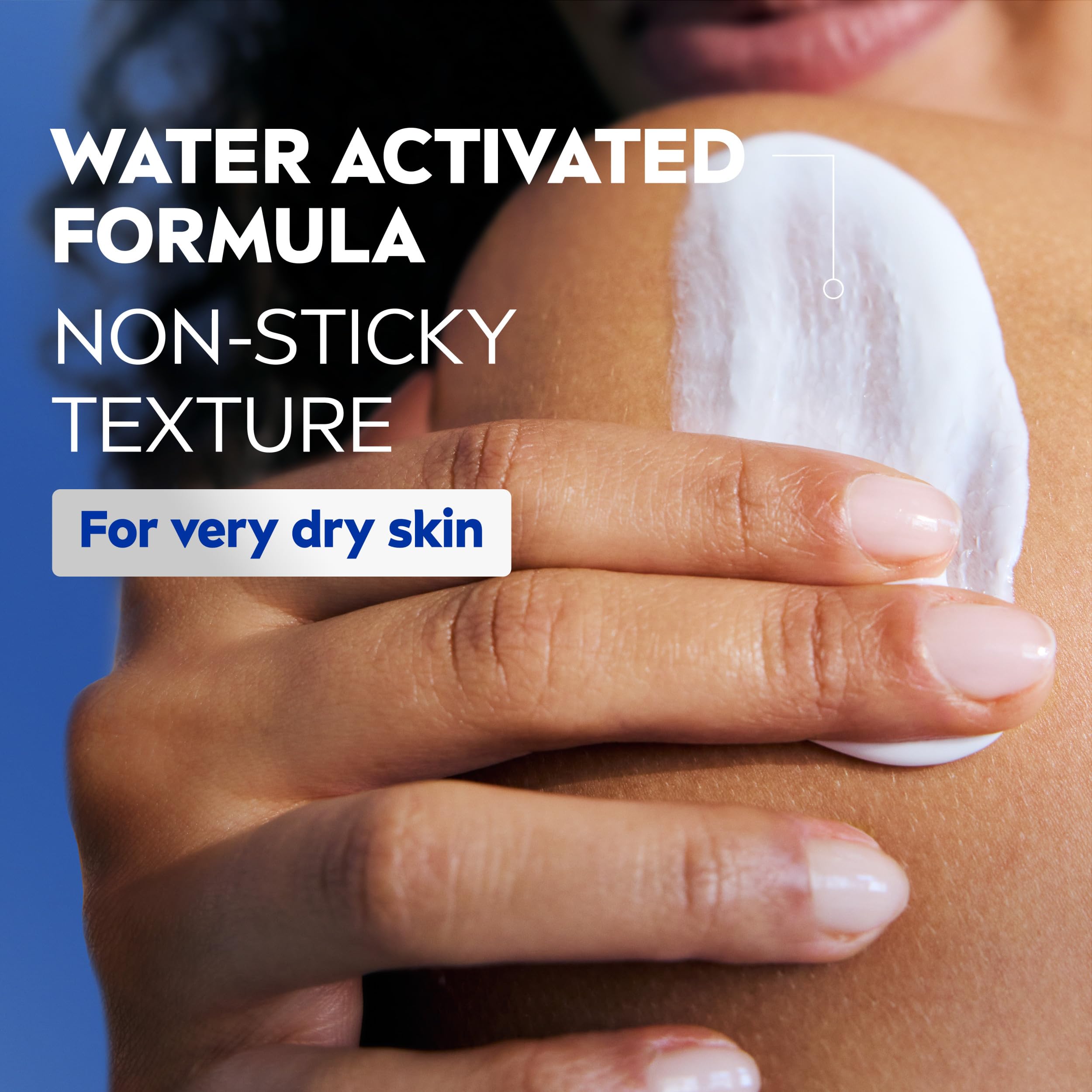 NIVEA applied to wet skin in shower demonstrating easy use