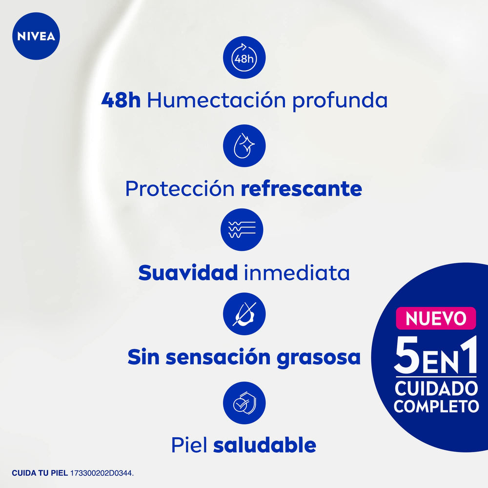 NIVEA back label focused on ingredients and clear usage guidance