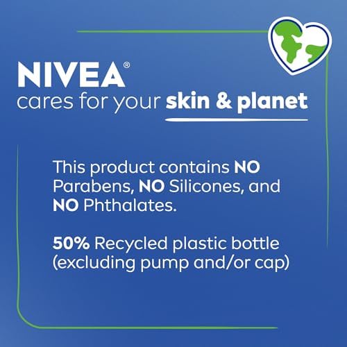NIVEA bottle beside shower towel showing daily routine convenience