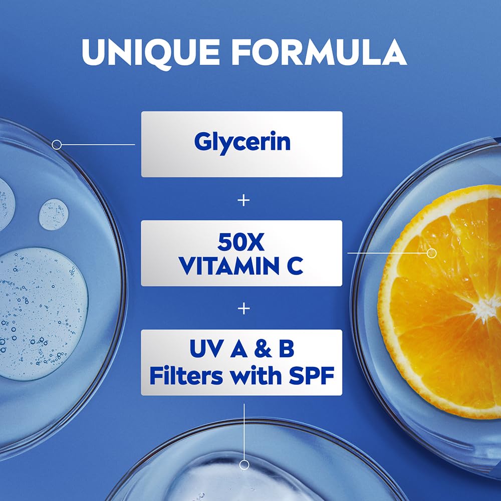NIVEA bottle in hand showing 200ml scale for travel-friendly convenience