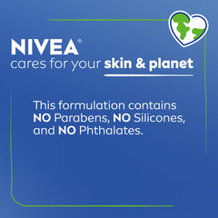 NIVEA cream on bathroom counter as part of daily skincare routine