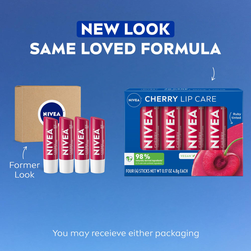 NIVEA cherry stick extended detail displaying smooth glide benefit