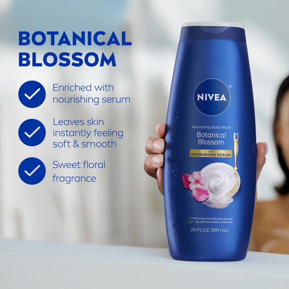 NIVEA close-up label highlighting nourishing serum and vitamins