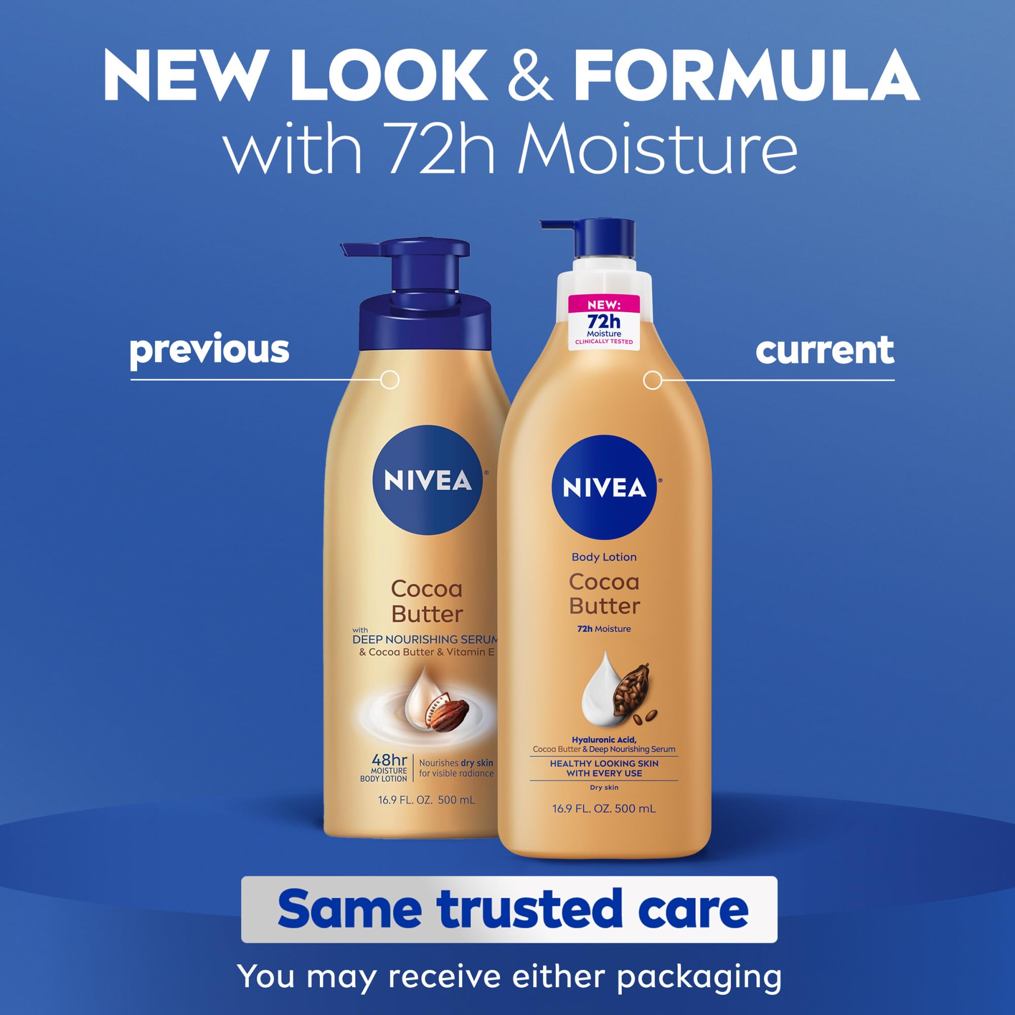 NIVEA lotion texture pouring close-up demonstrating rich moisturizing feel