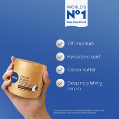 NIVEA spoon with cream close-up highlighting rich emollient feel