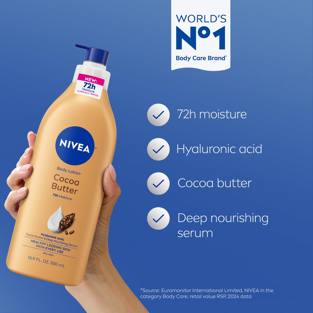 NIVEA spread on forearm showing quick absorption and smooth finish