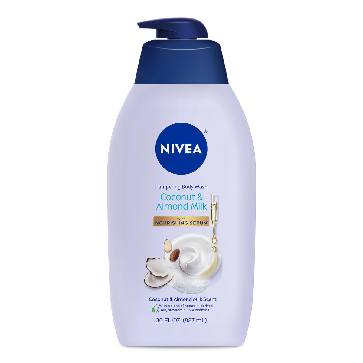NIVEA front packaging view shows nourishing scent and size benefits