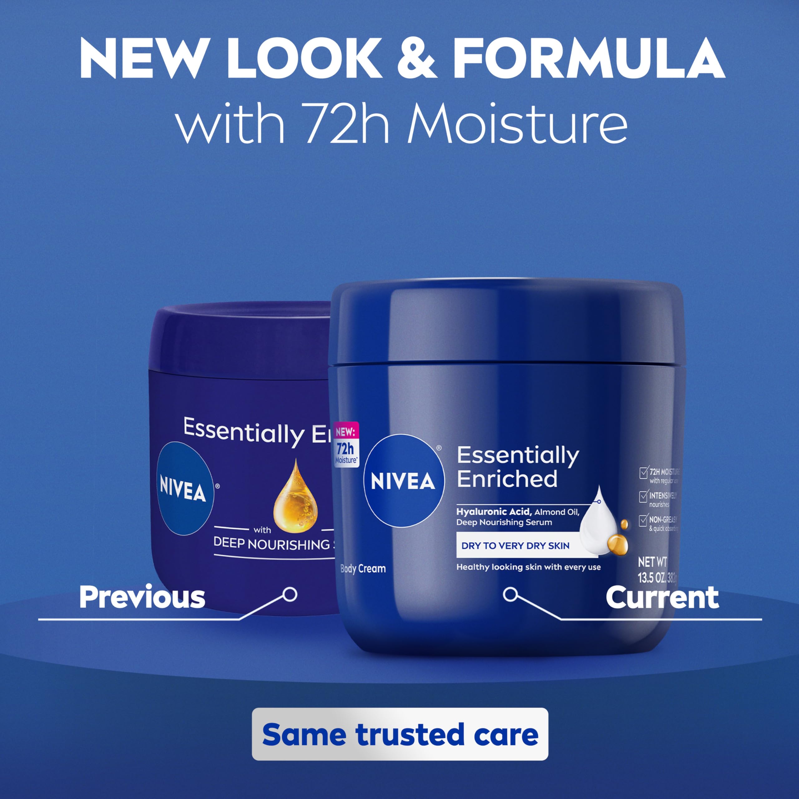 NIVEA close-up cream texture highlighting quick absorption benefit