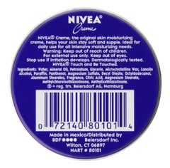 NIVEA open 1 oz tin close-up displaying creamy texture for smooth hydration
