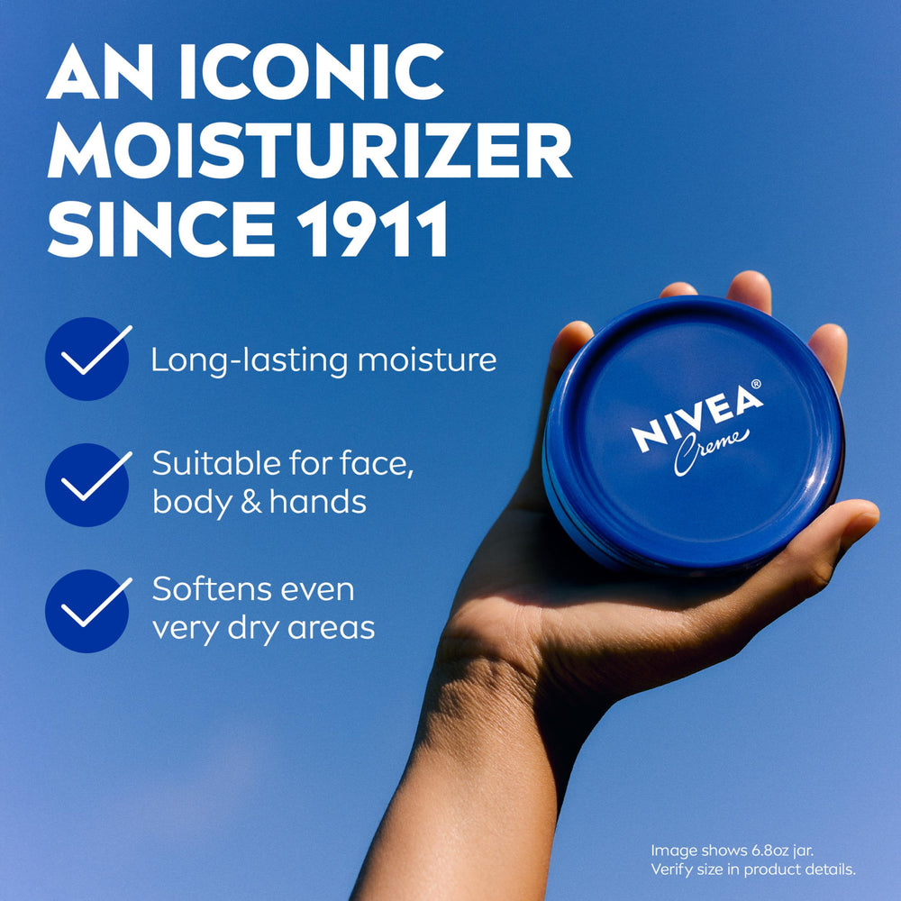 NIVEA cream being smoothed into hands for immediate hydration benefit